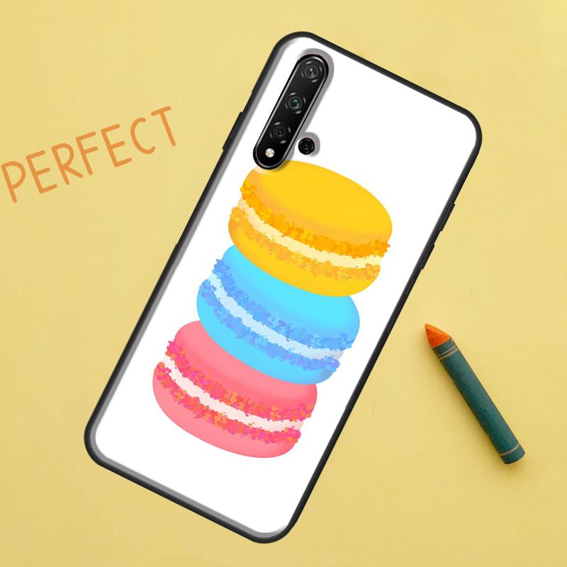 Dessert Ice Cream Macaron Food Case For Huawei Nova 9 10 SE 11i 8i 7i 3i Nova 5T Y60 Y61 Y70 Y90 P20 P30 P40 Lite P60 Pro