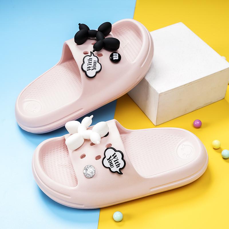Удобные мультяшные детские тапочки для лета, домашние, надеваемые, мягкие ЭВА-тапочки