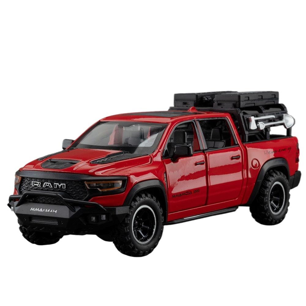 1:32 Dodge Ram 1000 Trx Mammoth Picku Alloy Car Model Sound And Light Pull Back Children'S Toy Collectibles Birthday Gift 1111