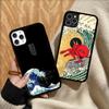 Japanese Wave Anime Dragon Phone Case Silicone PC+TPU Case for iPhone 11 12 13 Pro Max 8 7 6 Plus X SE XR Hard Fundas
