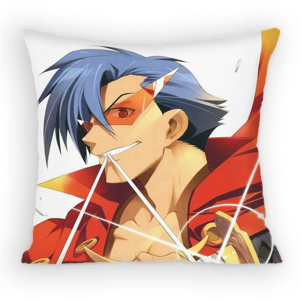 Наволочка Gurren Lagann Камина, противопылевой чехол для подушки, невидимая молния, шелковистая, чехол для диванной подушки для спальни