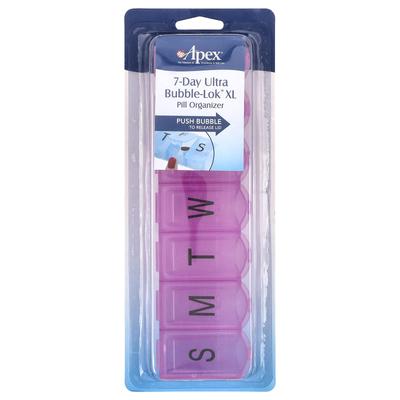 7-дневный органайзер для таблеток Ultra Bubble-Lock, XL, 1 контейнер для таблеток