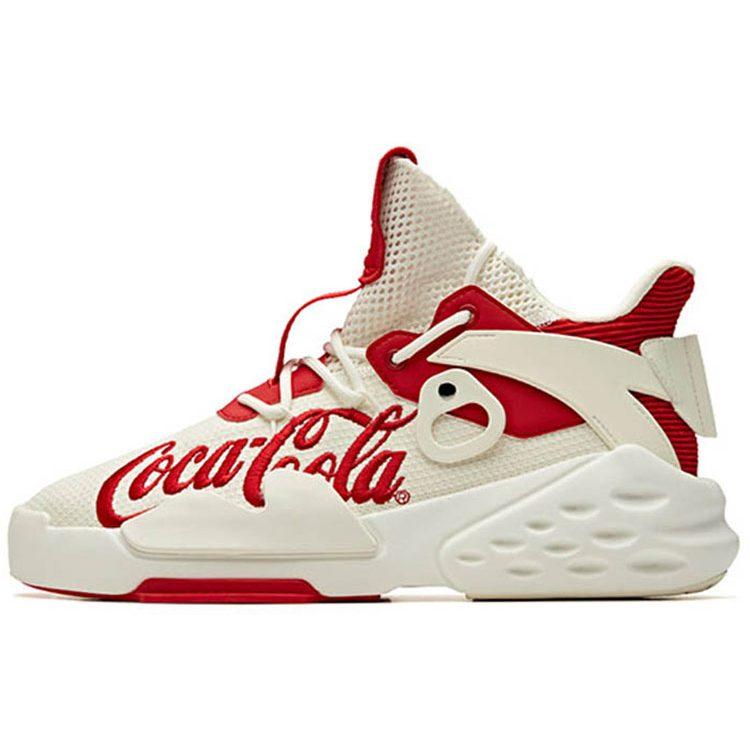 Coca Cola x Anta Баскетбольные кроссовки с нескользящей подошвой, устойчивые к истиранию, низкие, для скейтбординга, женские, Белый Красный 12928088S-11