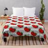Cartoon Strawberry Theme Blanket Bedroom Soft Flannel Blanket Lunch Break Blanket