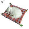 Baby Bear Simulation Cute Cat Kitten Sound Плюшевая игрушка-кукла со спальным ковриком Домашний декор