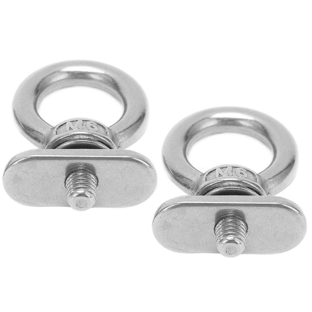 KKA81 2PCS Kayak Track Mount Tie Slide Rail Stainless Steel Track Mount Tie for Canoeing
