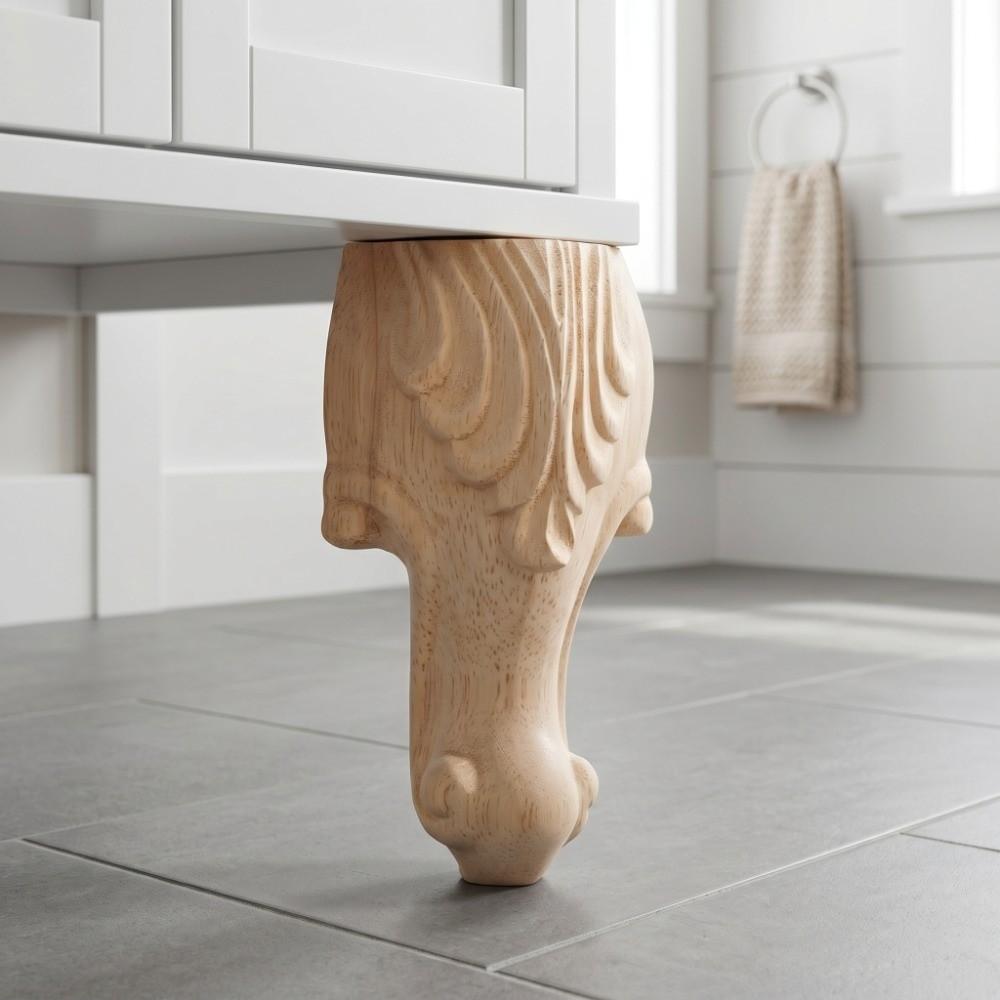 Solid Wood Wooden Furniture Feet Brown European Carved Legs Sofa Replacement Legs Table