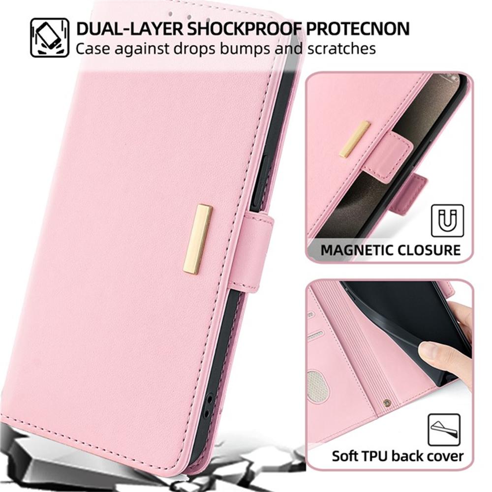 For Samsung Galaxy A36 5G Case PU Leather Wallet Stand Phone Cover with Crossbody Shoulder Strap
