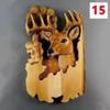 1Pc Animal Carving Handcraft Wall Hanging Sculpture Wood Raccoon Bear Deer Hand Painted Decoration for Home Living Room