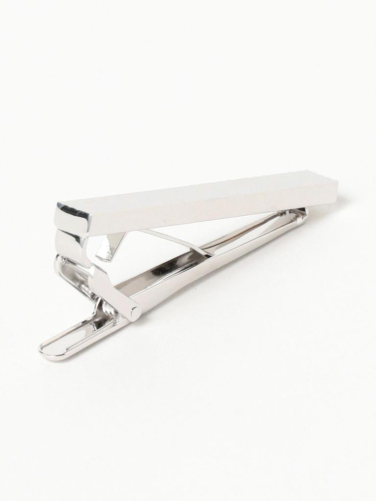 В:MING LIFE STORE by BEAMS Мужской серебристый полосатый зажим для галстука, один размер