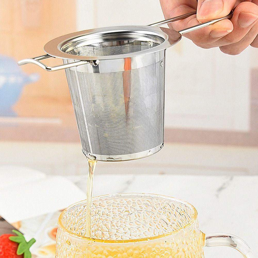 Reusable Teapot Coffee Stainless Steel Mesh Fine Filters Leaf Spice Filter Tea Strainer Infuser