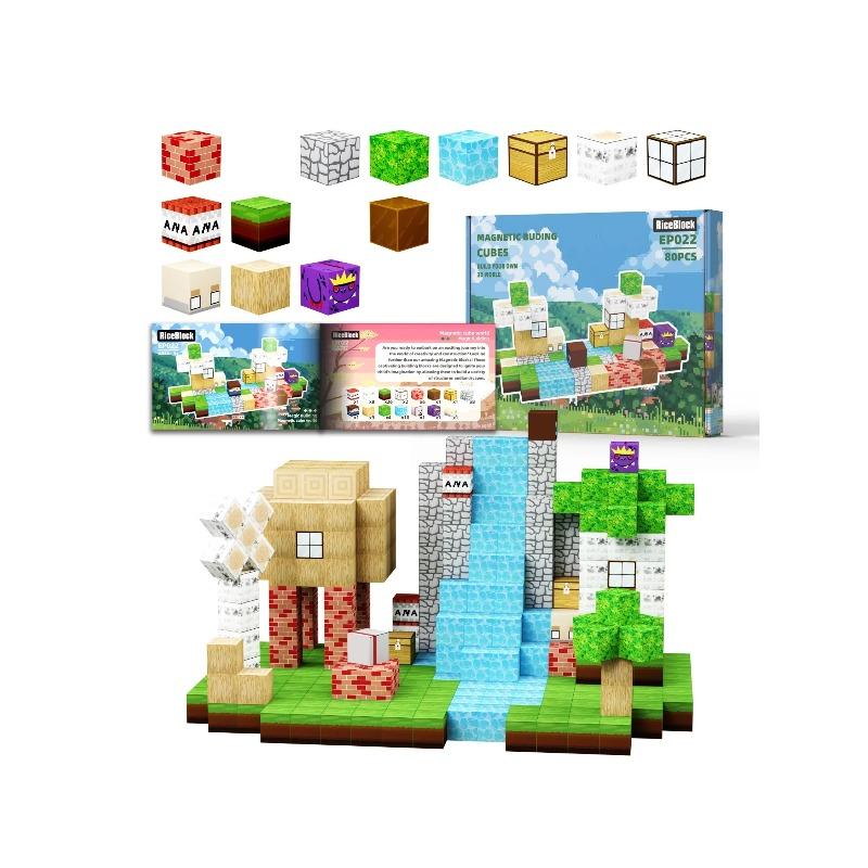 Магнитные кубики Игрушки для мальчиков и девочек Возраст 3-4 4-5 6-8STEM Игрушки для малышей Подарки для детей от 3 лет80 ШТ Строительные игрушки
