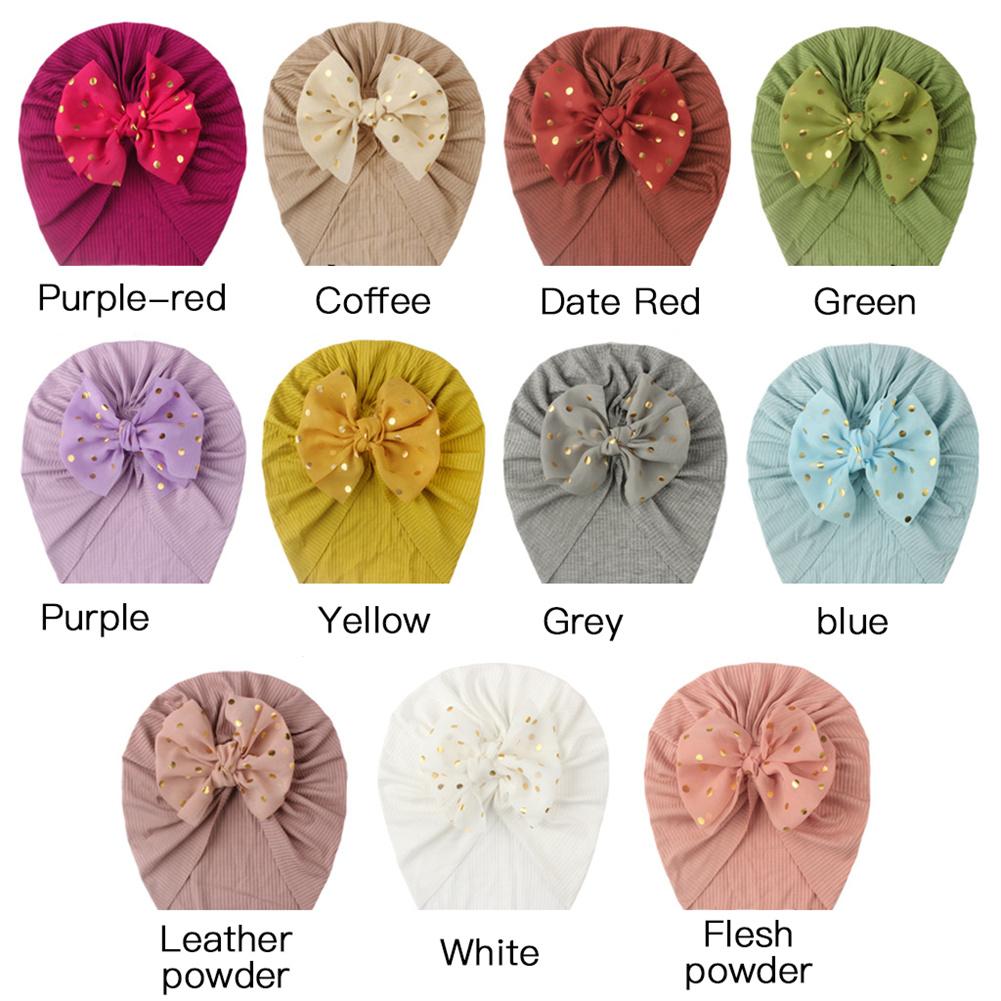 Cotton Baby Hat Solid Color Big Bow Baby Girls Beanie Cap Toddler Kids Baby Boy Headwrap Caps Accessories