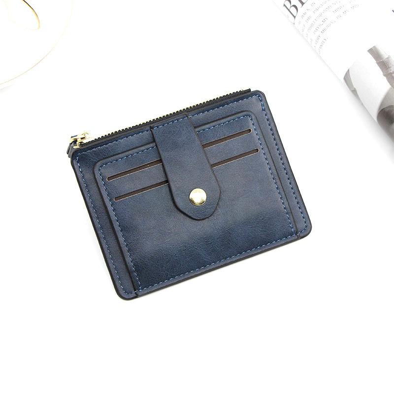 Small Fashion Credit ID Card Holder Slim Leather Wallet With Coin Pocket Man Money Bag Case For Men Mini Women Business Purse