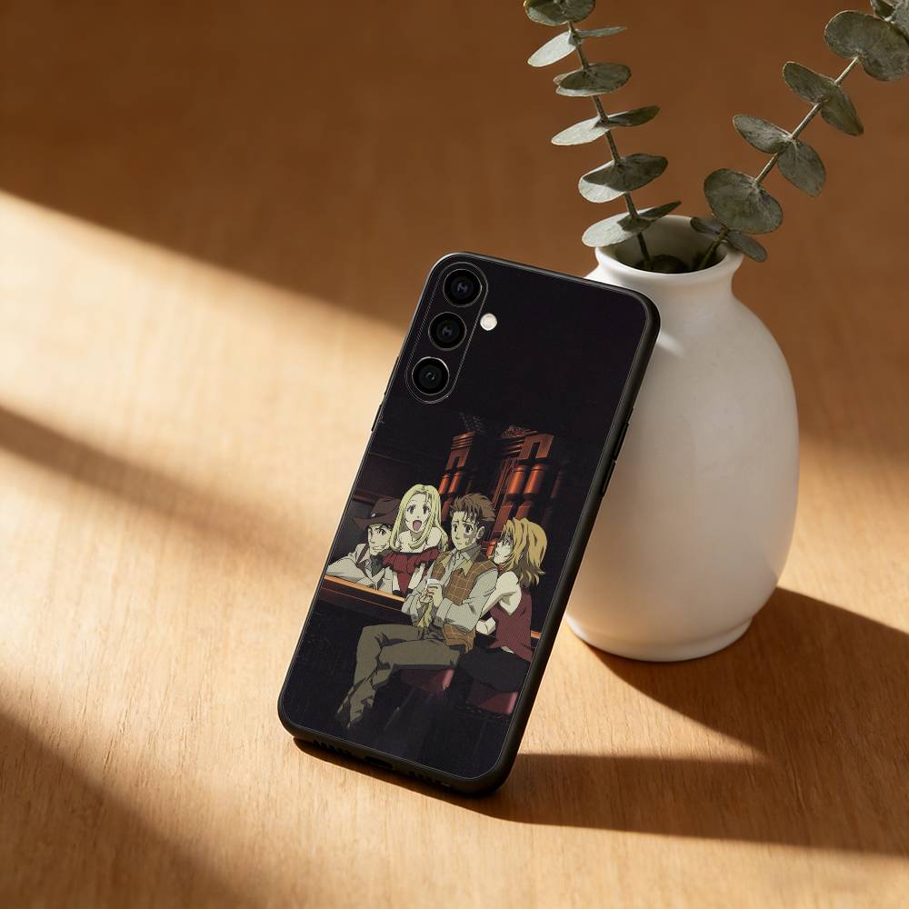 Обои Baccano Чехол для телефона Для Samsung Galaxy A91,80,73,72 ,71,53,52,32 ,31,22,21s,20,Мягкий черный чехол