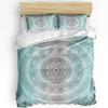 Purple Watercolor Mandala Duvet Cover Bed Bedding Collection Home Textile Quilt Cover Pillowcases Bedroom Double Bedding Collection No Linen