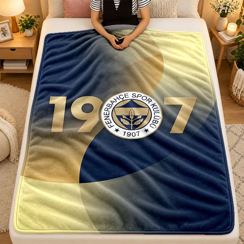 Flannel BlanketFenerbahçe FC Warm Soft Throw Blanket for Indoor Sofa Bed Living Room Use