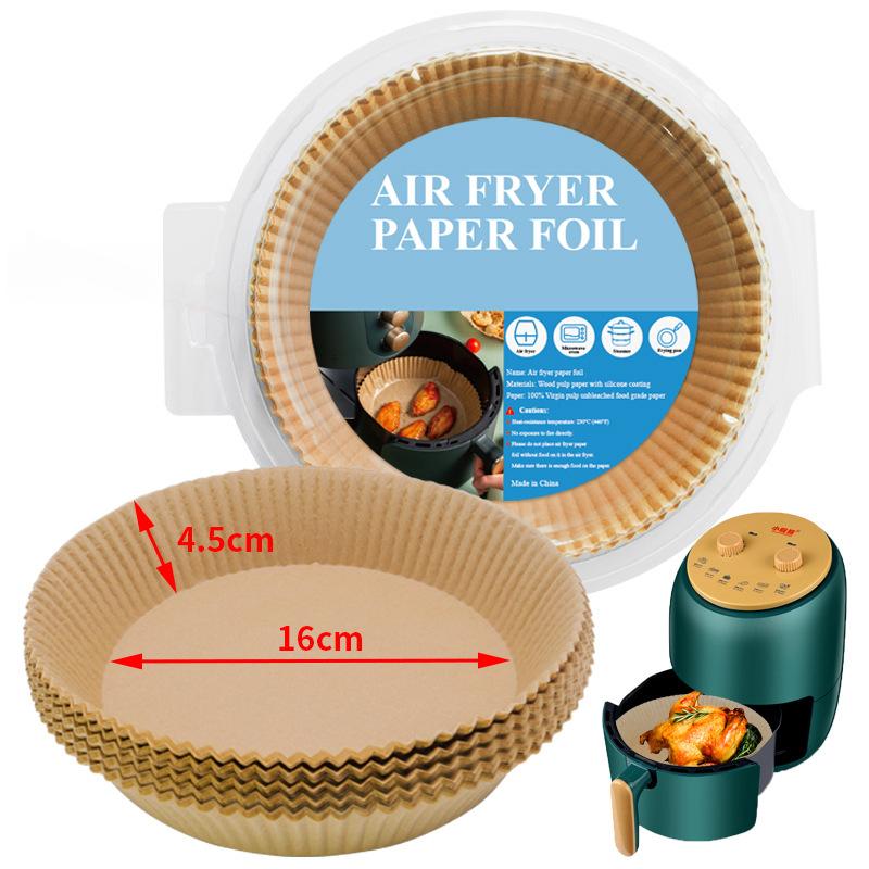 Food Grade Silicone Coated Air Fryer Paper Liners Non Stick Baking Oil Absorbent