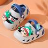 Сандалии для девочек, детские летние тапочки со съемной мягкой подошвой для дома, нескользящие, с рисунком для мальчиков