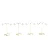 4pcs Earring Display Stand Electroplate Iron Earring Display Rack Stable Decorative Jewelry Display