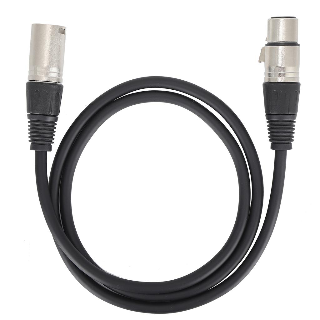 Микрофонный кабель 3-контактный XLR папа к XLR мама Балансный микрофонный кабель для студийной записи и живого звукаЧерный 3 м