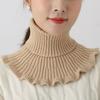 Decoration Accessories Ruffle Female Wool Scarf Korean Style Scarves Knitted Bib Fake Collar
