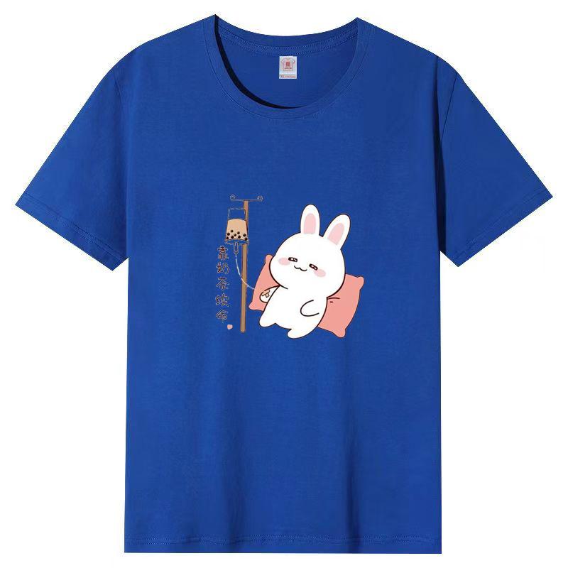 Летняя женская футболка с короткими рукавами из хлопка, свободные корейские топы с принтом в трендовом стиле