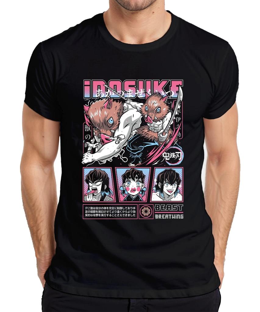 Inosuke Kimetsu no Yaiba Boar Mask Anime Gift Beast Mens T-Shirt-