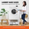 Laundry Pedestal with Storage Shelf, 711Lx711Wx406H mm, Washer And Dryer Base Stand Platform Universal Fit 299kg Capacity, Heavy Duty Steel