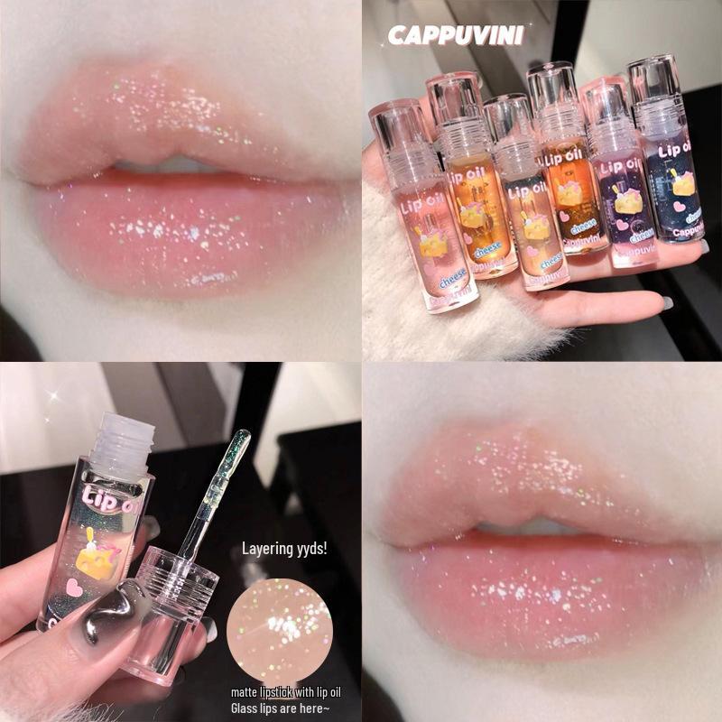 Набор блесков для губ Cappuvini: Прозрачный, Увлажняющий, Придающий объем блеск с зеркальным сиянием