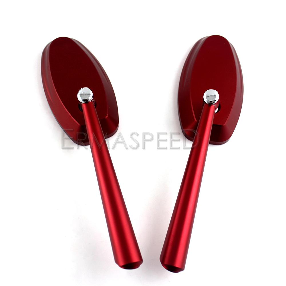 Алюминиевые мотоциклетные зеркала с ЧПУ, боковое зеркало заднего вида, синие линзы, универсальные зеркала заднего вида для скутера, мотоцикла