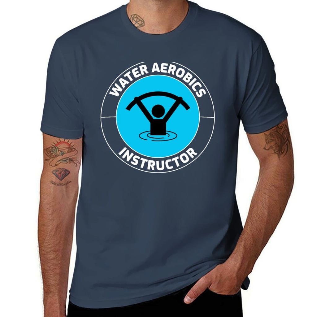 Water Aerobics Aquatic Fitness Aqua Exercise Tshirt Big Size Short Sleeve Tee For Men Tshirt
