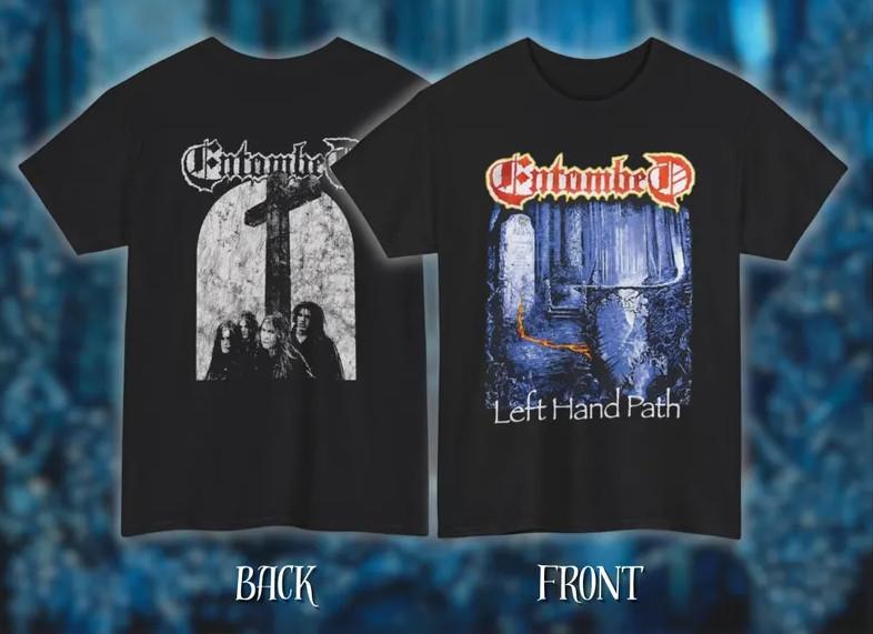 Унисекс Хлопковая Футболка с Логотипом Группы Entombed – Классическая Шведская Смерть Метал Группа Left Hand Path Унисекс Футболка