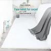Modern Faux Rabbit Fur Rug—Thick, Soft Washable Carpet for Living Room, Bedroom, and Bedside