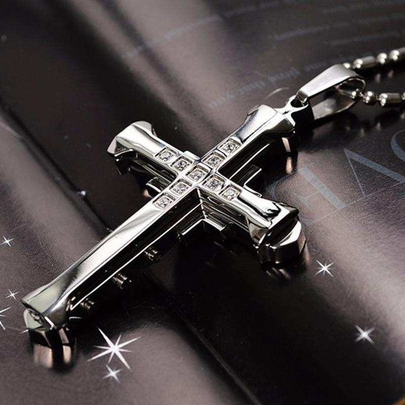 Модное мужское ожерелье с крестом Иисуса и цирконием, позолоченный кулон в виде креста, ожерелья в стиле хип-хоп для мужчин, ювелирные изделия, вечерние, подарок на годовщину