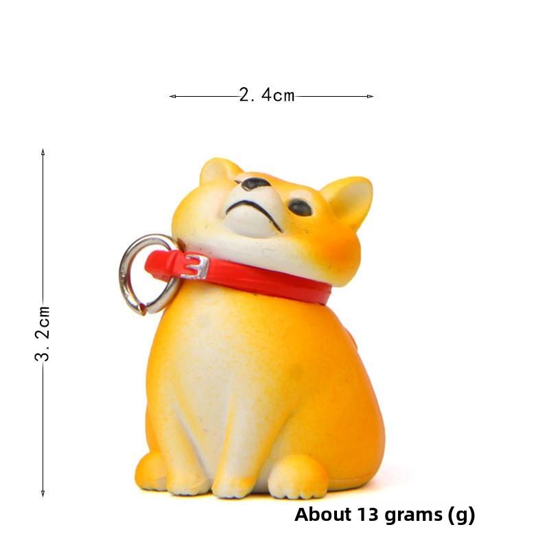 Cute Cartoon Lying Posture Shiba Inu Mini Doll Model