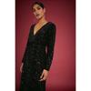 Dorothy Perkins Womens/Ladies Sequin Velvet Wrap Midi Dress