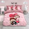 Cute Rabu Cloth Quilt Cover Pillow Case Cartoon Bedding Set 2/3pcs Single Double Bed Bedroom Decoration, Boy Girl Gift