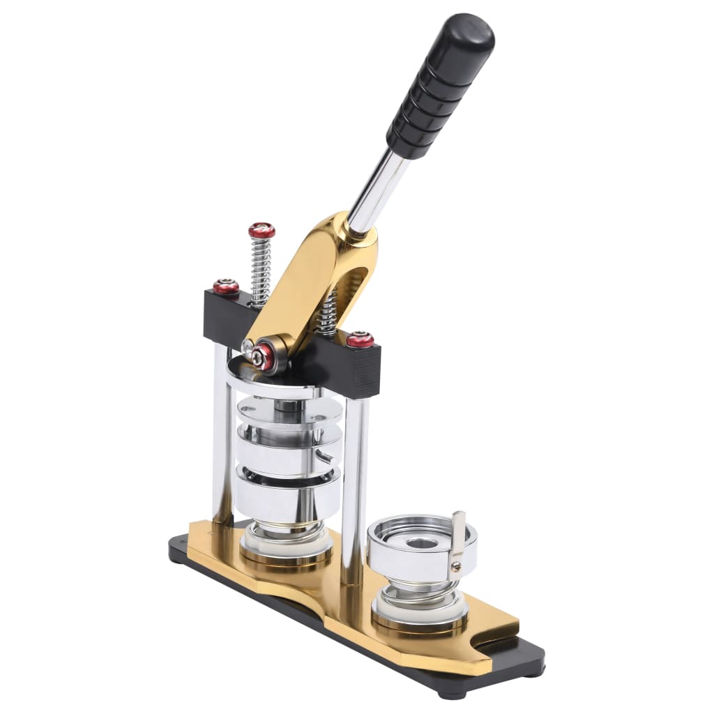 Button Maker Machine with Circular Cutter and Rotating Die Punch 25 mm