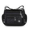 Outdoor Leisure Joker Messenger Bag Female Large Capacity Rhombic Embroidery Simple Shoulder Bag Three Layer Storage Middle Aged Handbag.