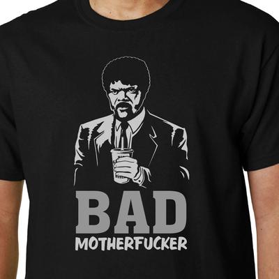 Футболка Bad Motherf Cker Криминальное чтиво Тарантино Джулс Сэмюэл Смешная цитата Гик-