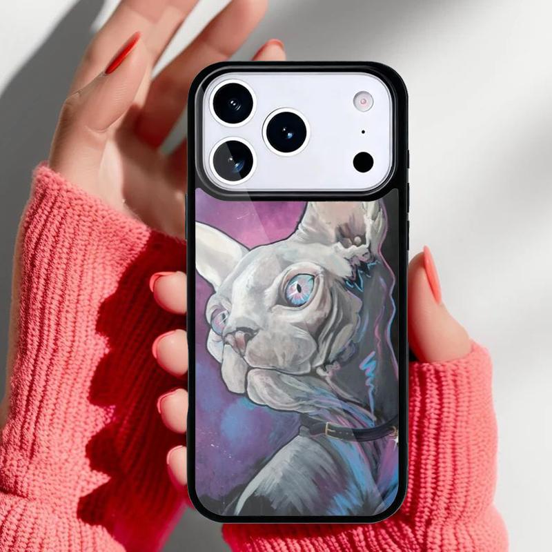 Чехол для телефона Сфинкс Кошка Сфинкс для iPhone 17 Air 16e 15 14 13 Pro Max Задняя крышка для 12 11 Pro Coque