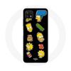 Case for Samsung Galaxy A22 5G The Simpsons Stickers Black Background