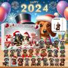 Рождественский адвент-календарь 2024 года содержит 24 рождественских акриловых украшения, календарь прибытия, обратный отсчет до Рождества с сюрпризами-подвесками
