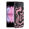 Роскошный чехол с текстурой коровьей кожи для Samsung Galaxy Z Flip 3 4 5G Funda ZFlip 3 Черный жесткий ПК задняя крышка для телефона