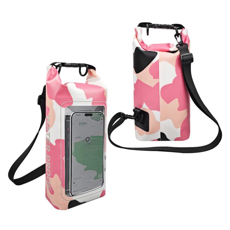 Waterproof Crossbody Bag 2 In 1 Cell Phone Dry Bag PVC Swimming Storage Bag Outdoor Beach Boating Water Sports Accessories