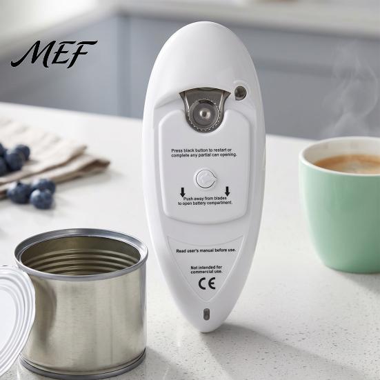 One Touch Jar Opener Electric Can Opener, Automatic One-Button Kitchen Tool for Cans Portable Bottle And Bottles, Compact Handy with Sharp Safe Cutter