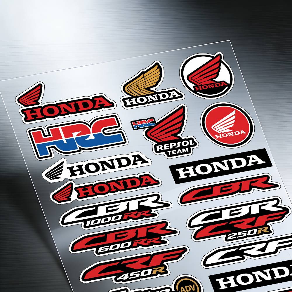ДЛЯ HONDA HRC H WING Водонепроницаемые Светоотражающие Наклейки на Мотоцикл Легко Снимаемые Съемные Наклейки для Мотоцикла Автомобиля