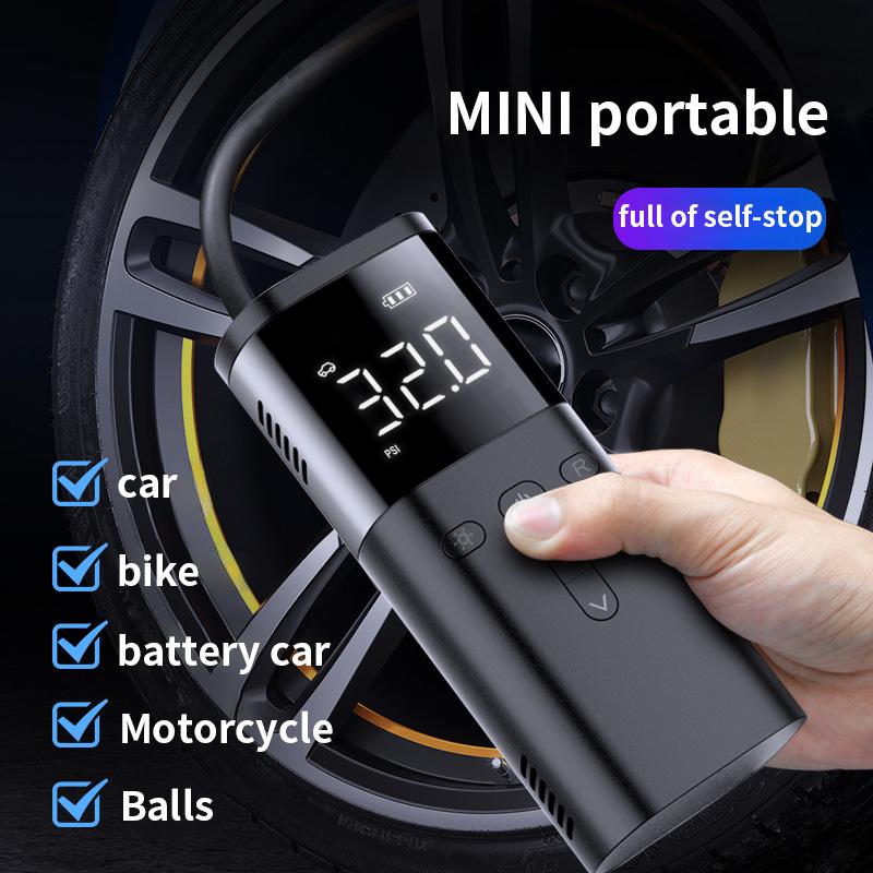 1 комплект автомобильного инфляционного насоса, беспроводной цифровой дисплей, точное обнаружение, предустановленное давление в шинах, низкий уровень шума, накачивание шин
