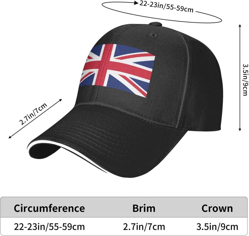 Великобритания Флаг Великобритании Snapback Кепка Смешная Кепка Регулируемая Бейсболка Унисекс Спортивная Кепка